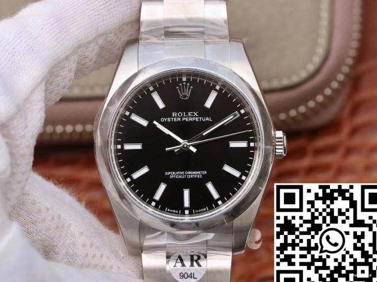 Factory Dial Black Oyster AR 114300 Perpetual Rolex 39mm 0804